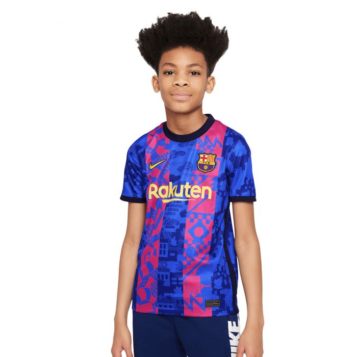 Nike Camiseta de fútbol para hombre del FC Barcelona 2021-2022, Azul